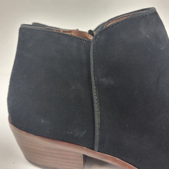 Sam Edelman Petty Black Suede Leather Ankle Booties Size 7.5 M - Picture 9 of 14